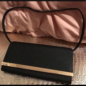 Designer Michael Kors Black Clutch Handbag Purse